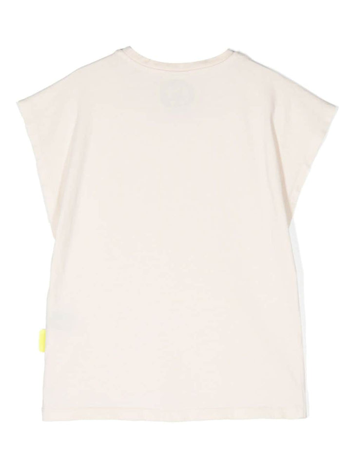 Beige t-shirt for girls with logo