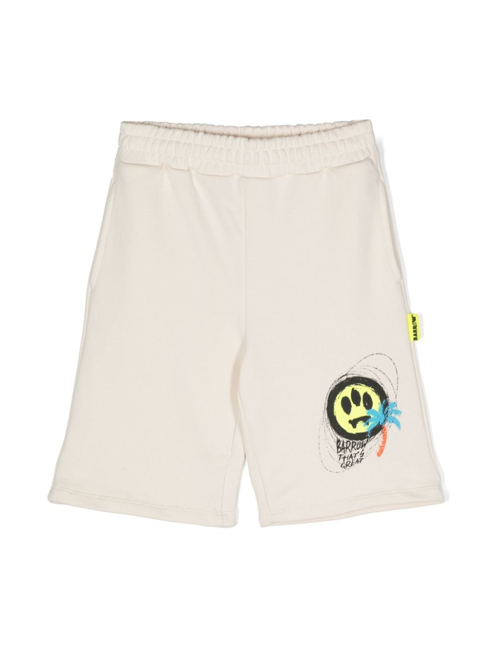 Cream Bermuda shorts for boys with logo