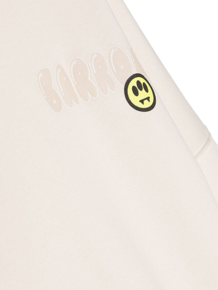 Cream sweatshirt for boys with logo