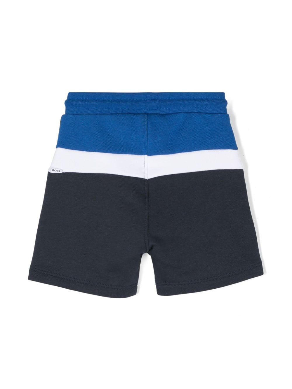 Blue Bermuda shorts for newborns with logo