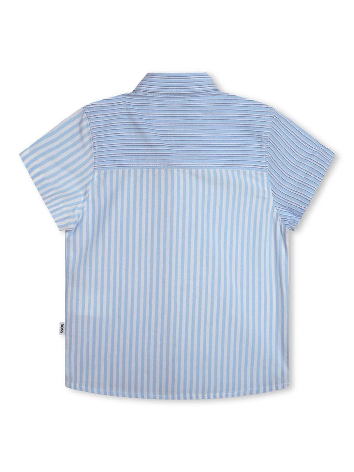 Camicia bianca e azzurra per neonato