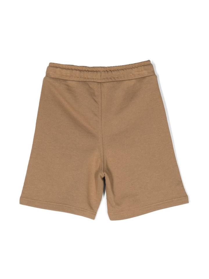 Light brown Bermuda shorts for boys with logo