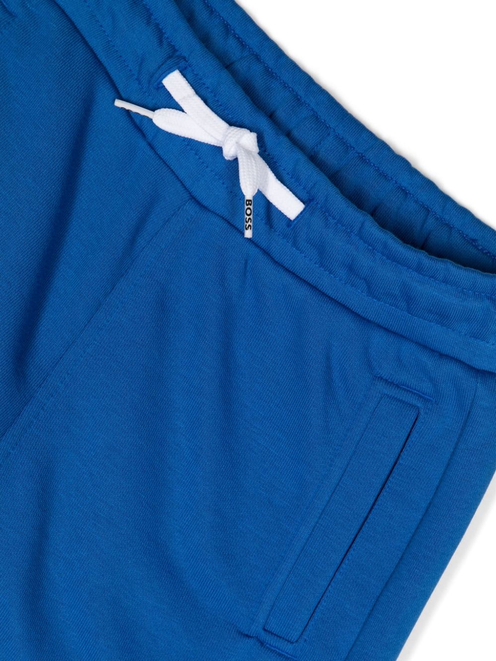 Blue Bermuda shorts for boys with logo