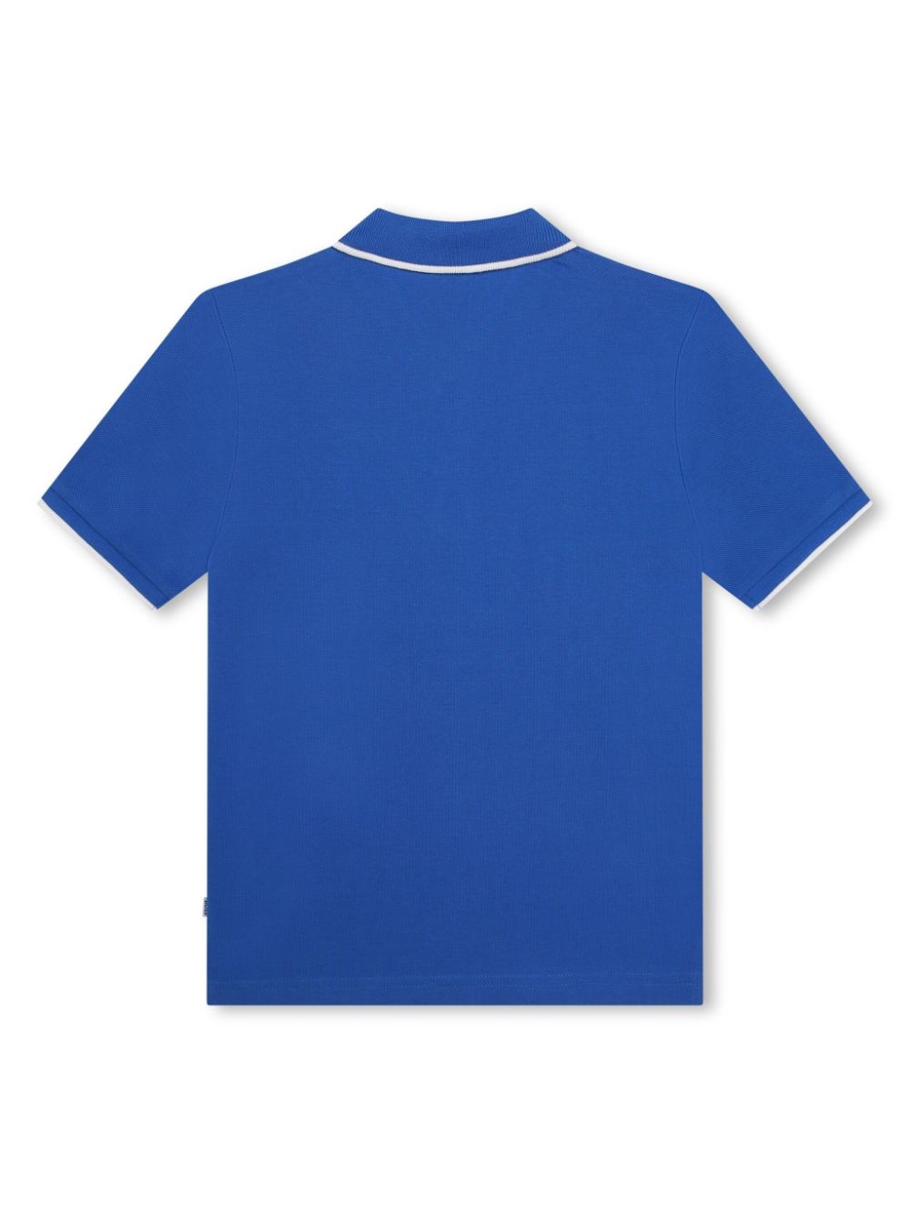 Electric blue polo shirt for boys with logo