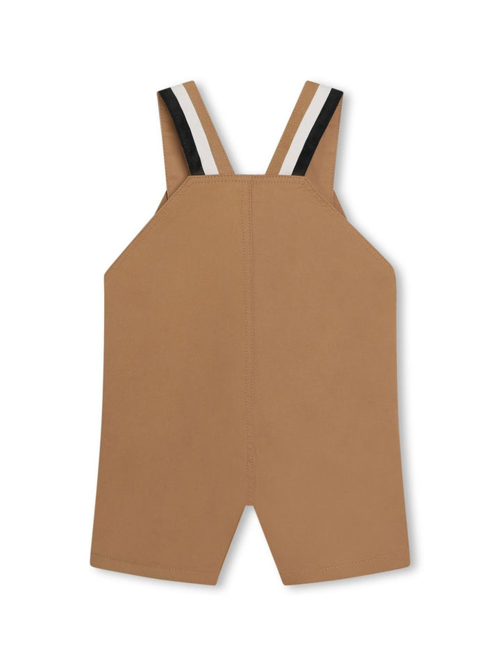 Camel baby dungarees with logo