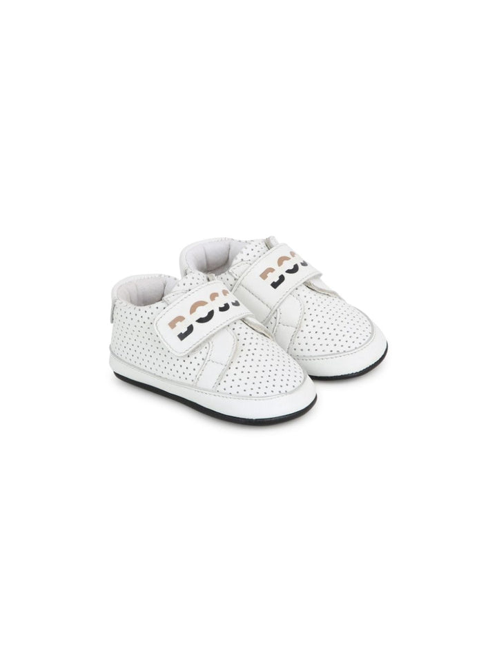Sneakers bianche per neonato in pelle