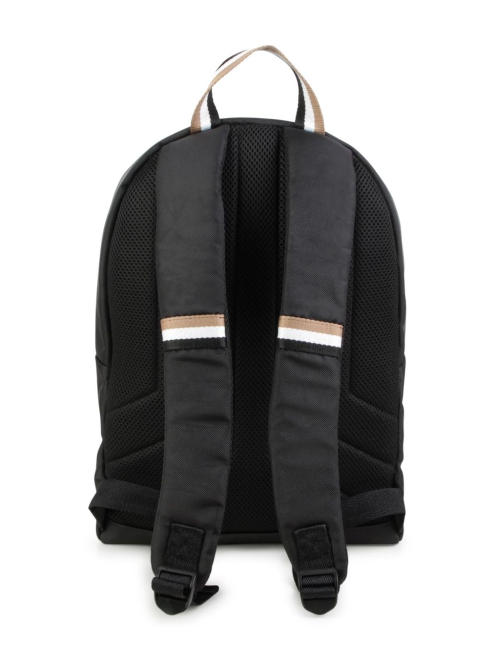 Black backpack for children with logo