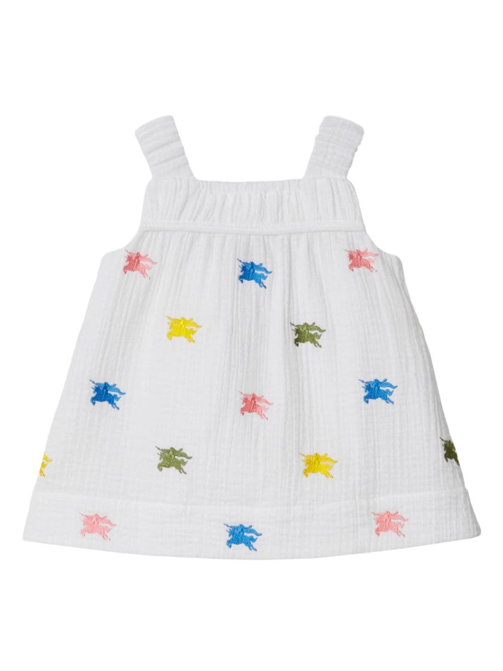 Abito bianco per neonata con logo 8078133 A5127 Burberry Kids 