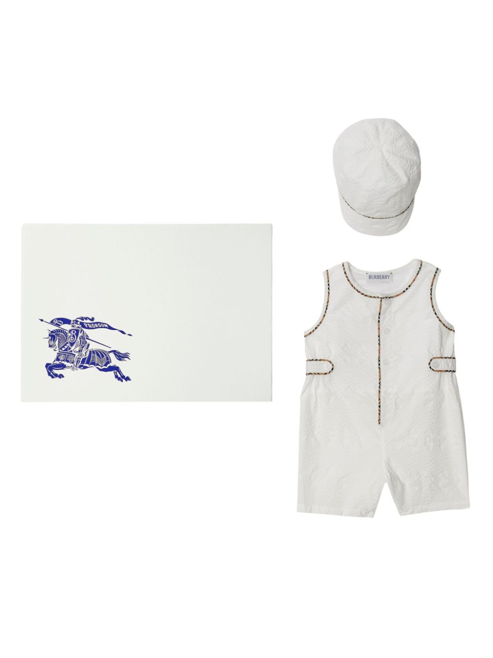 Pagliaccetto bianco per neonato 8078861 A1464 Burberry Kids 