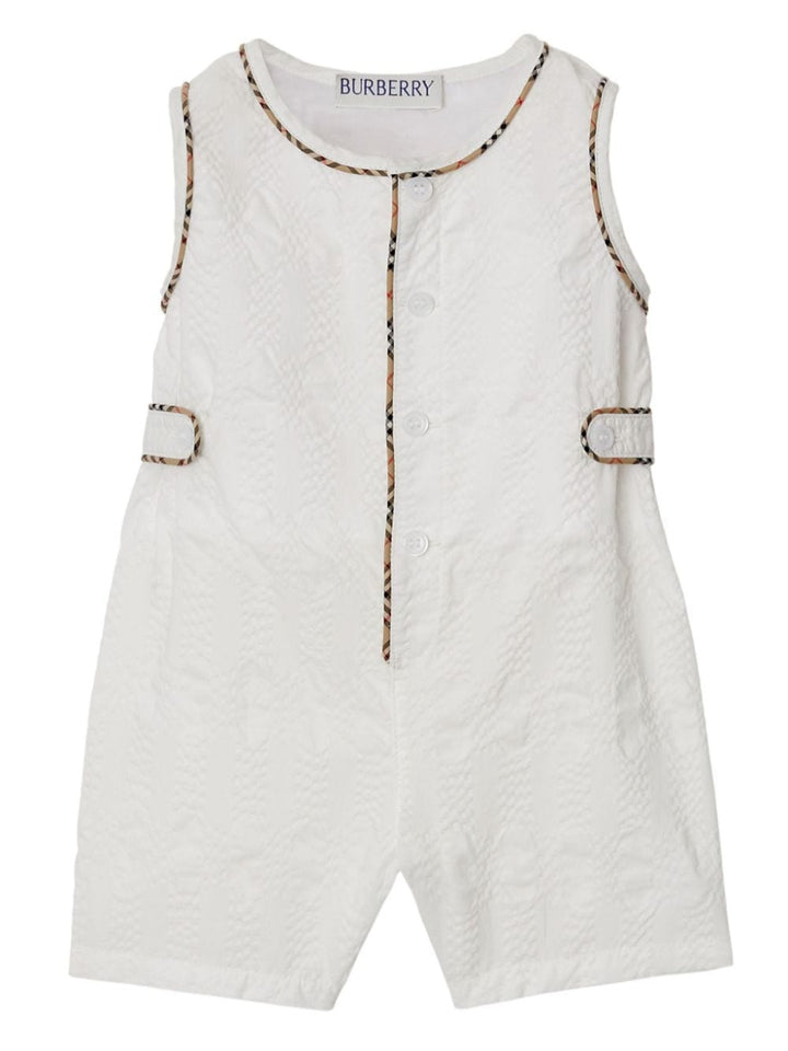 Pagliaccetto bianco per neonato 8078861 A1464 Burberry Kids 