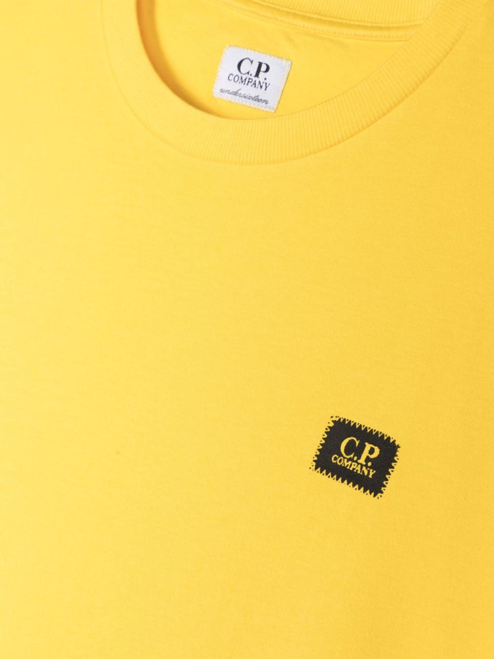 Yellow t-shirt for boys with logo