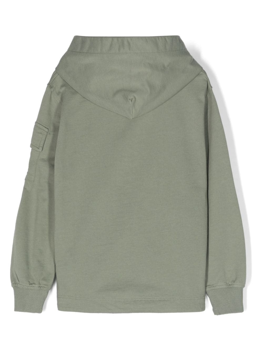 Olive green sweatshirt for boys with logo
