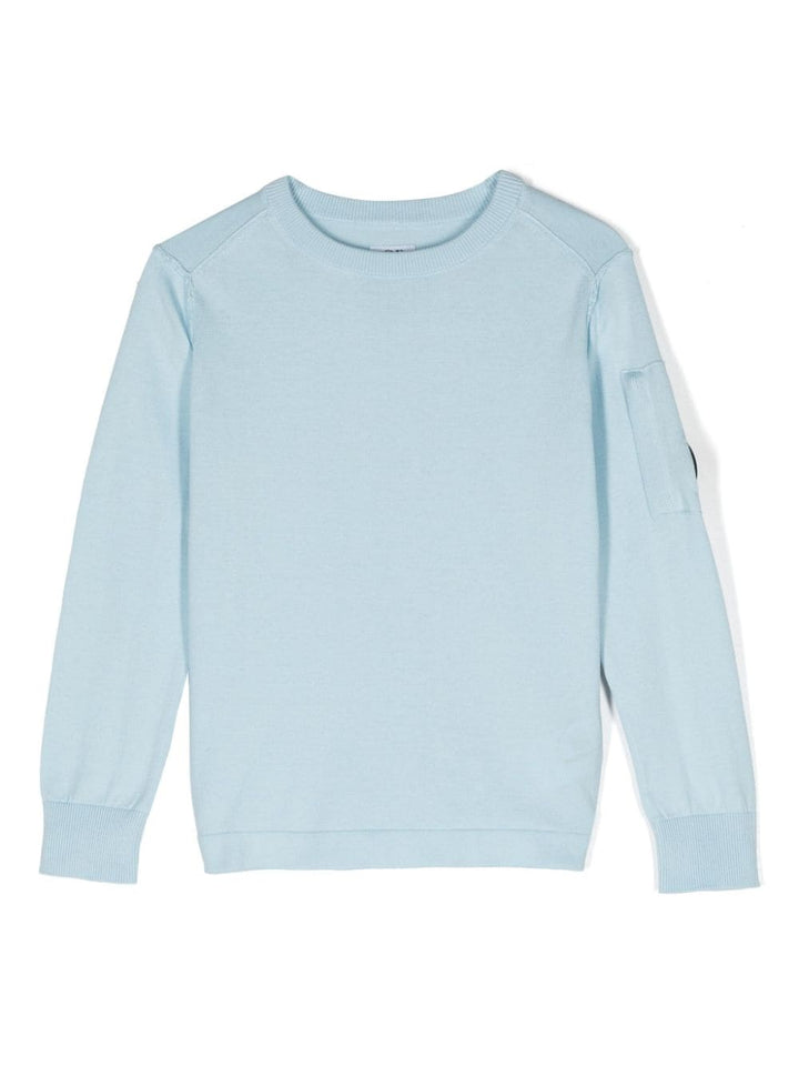 Light blue sweatshirt for boys with logo