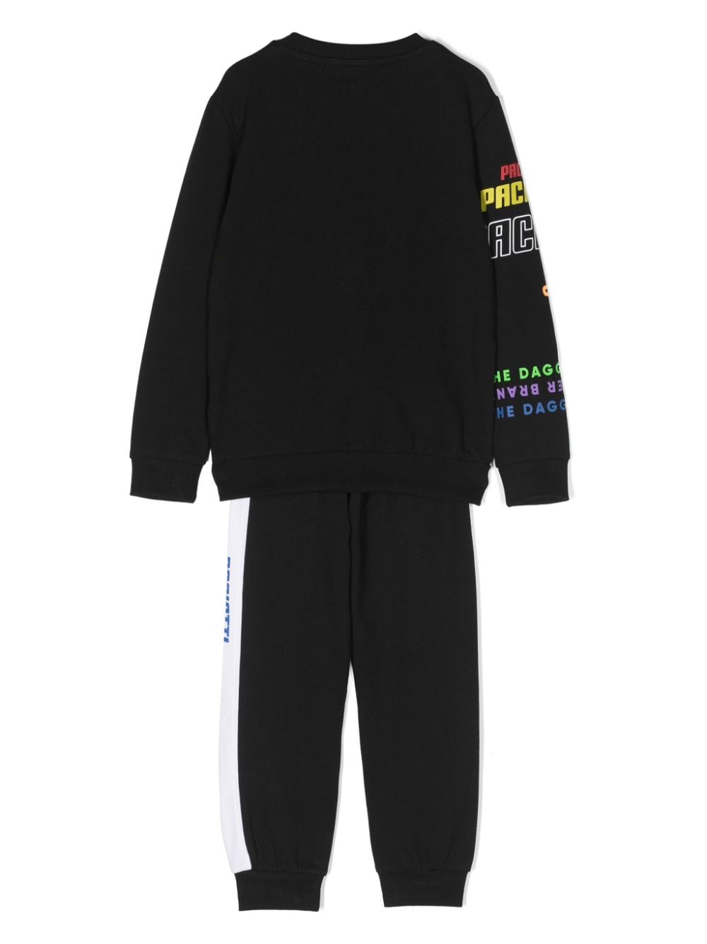 Black sports suit for boys with logo