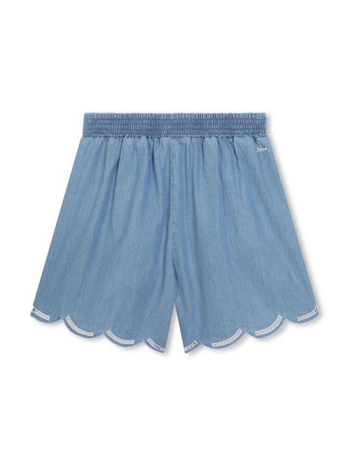 Light blue Bermuda shorts for girls