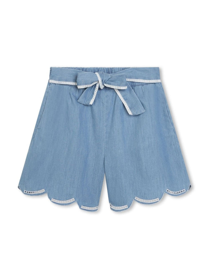 Light blue Bermuda shorts for girls