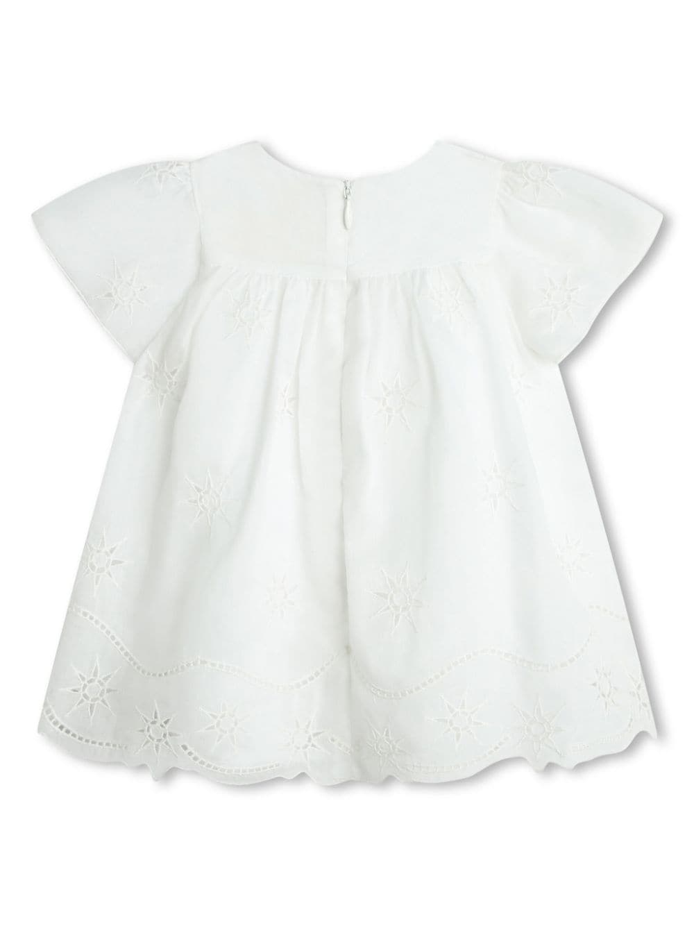 White cotton dress for baby girls