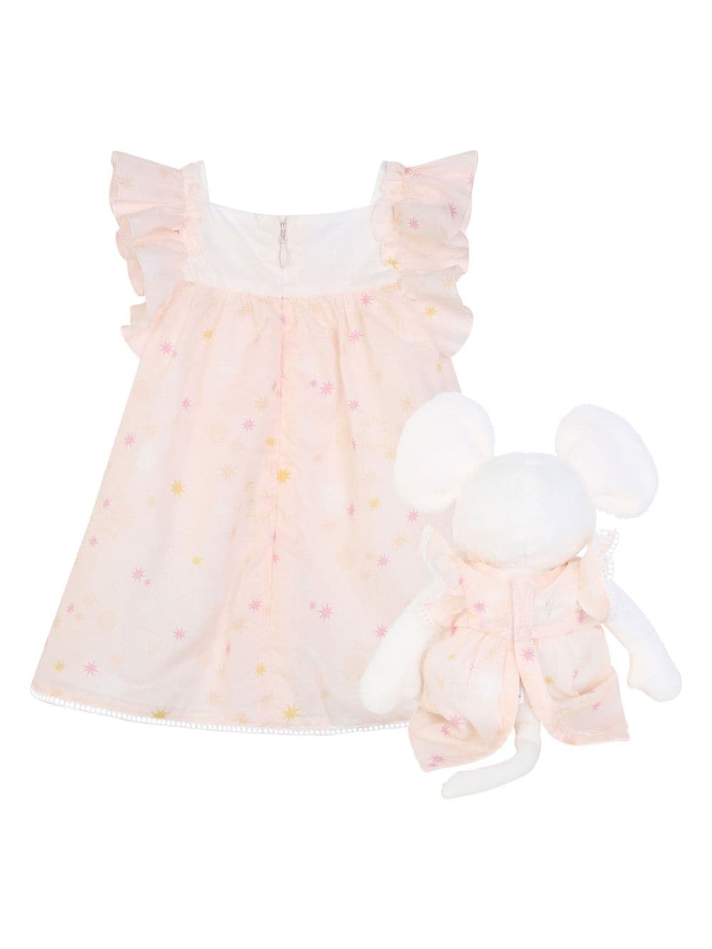 Pink dress for baby girls with stars