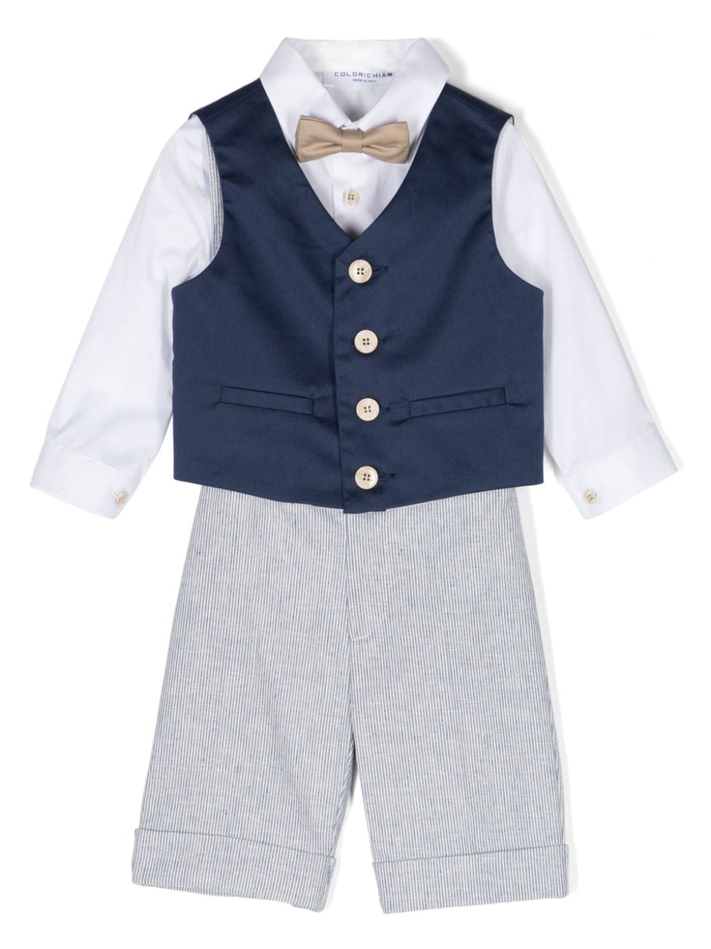 Completo elegante blu e bianco per neonato MN4075294624 60 Colorichiari Kids 