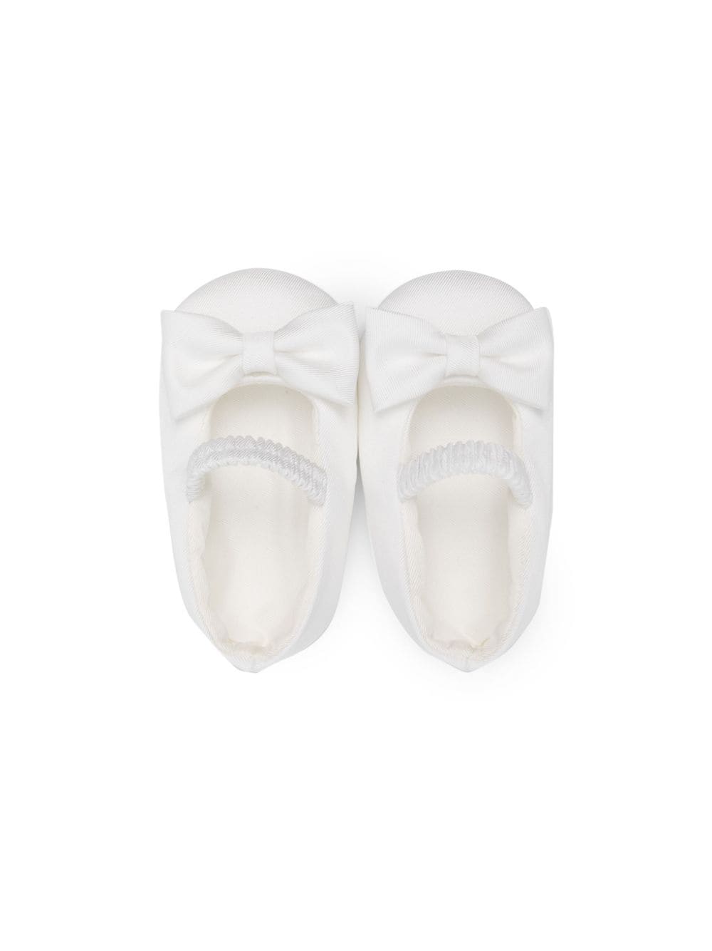 Scarpe bianche per neonata con fiocco