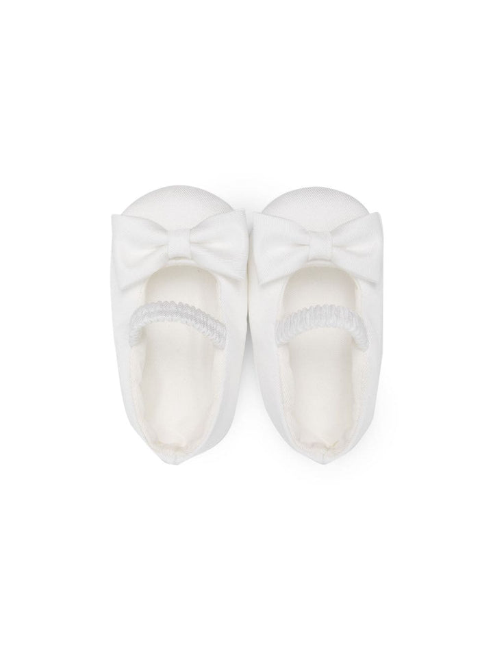 White baby girl shoes with bow