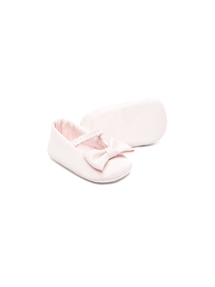 Scarpe rosa per neonata con fiocco