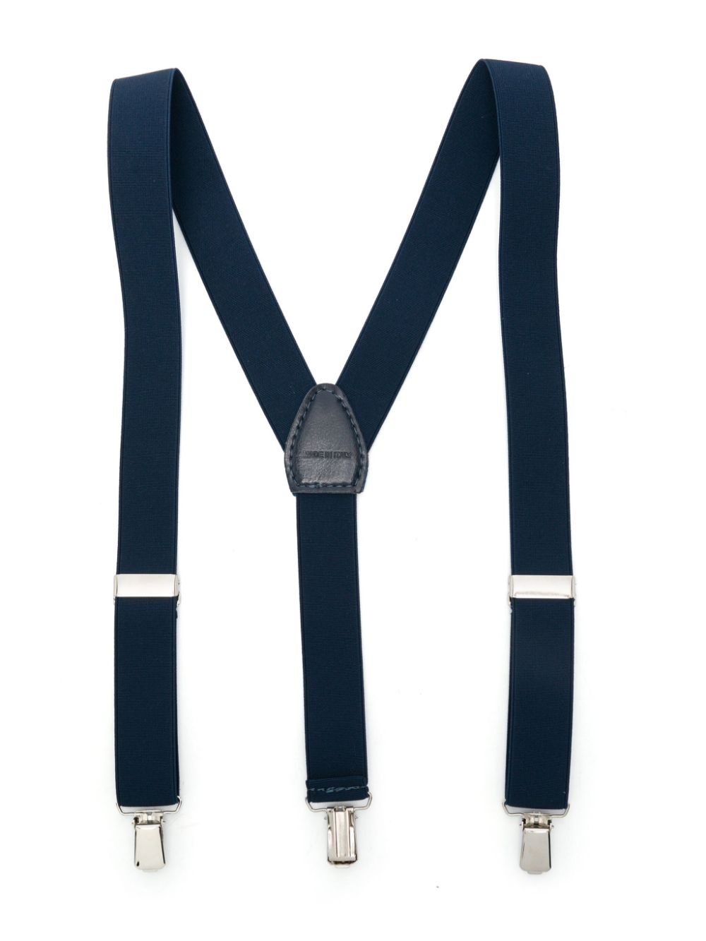 Blue suspenders for children with logo