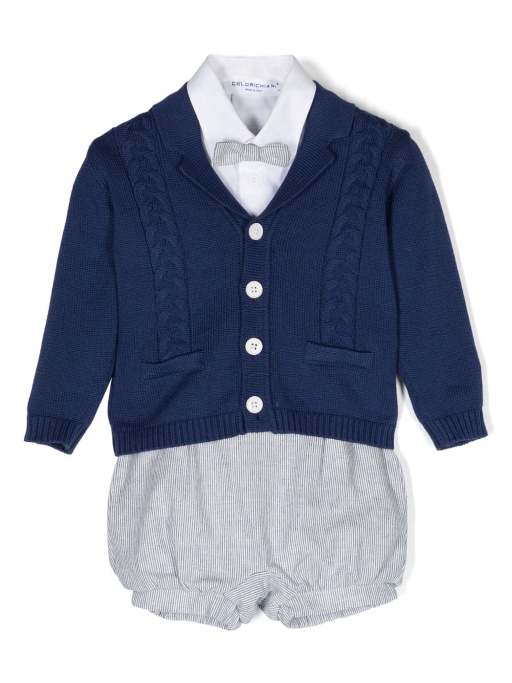 Elegant blue and white outfit for newborns