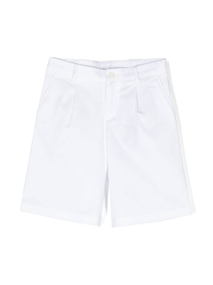 Bermuda bianca per bambino con logo L43Q25G7M4D W0800 Dolce & Gabbana Kids 