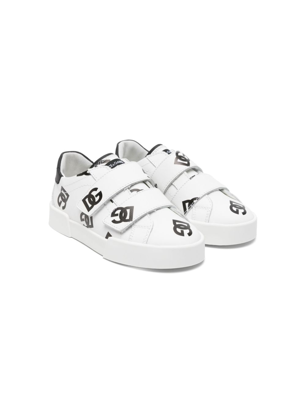 Black and white shoes for children