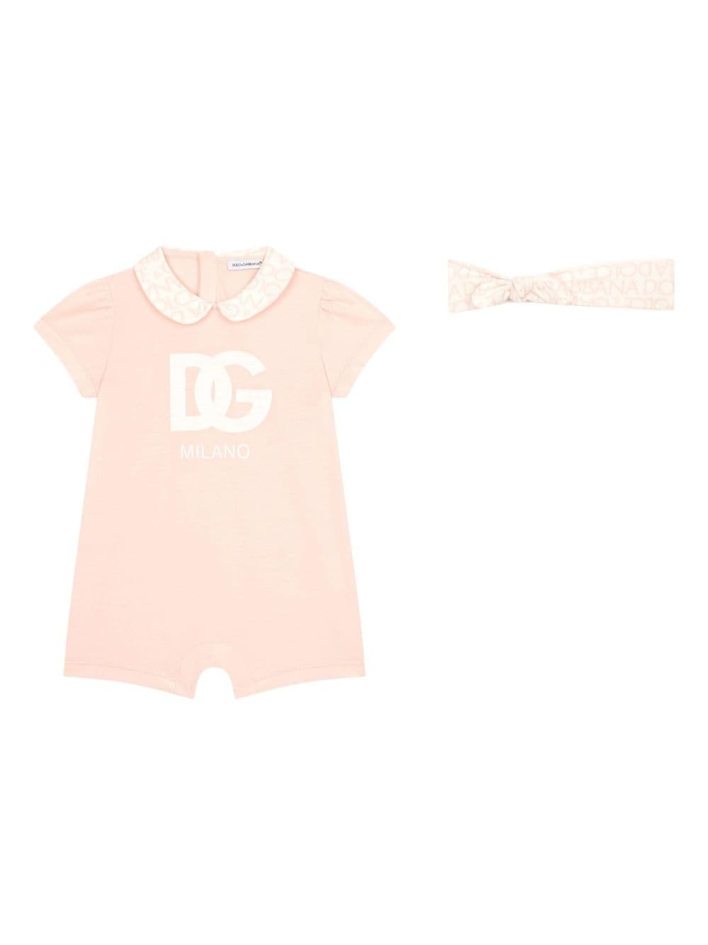 Pagliaccetto rosa per neonata con logo