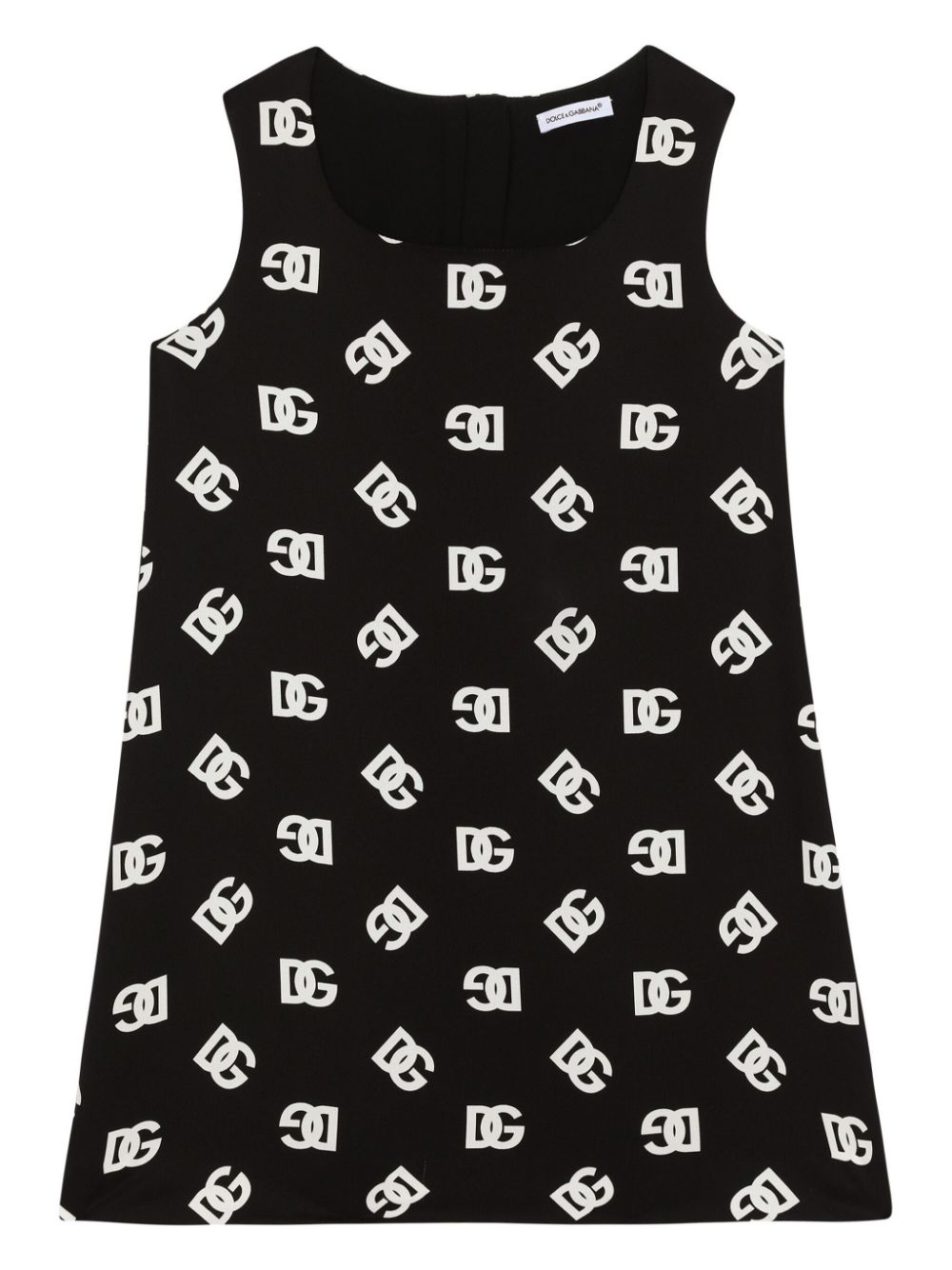 Black dress for girls with logo