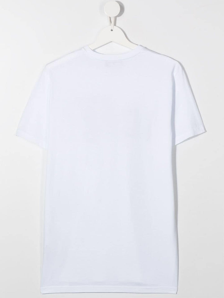 T-shirt bianca per bambino con logo ICON DQ048SD002F DQ100 Dsquared2 Kids 
