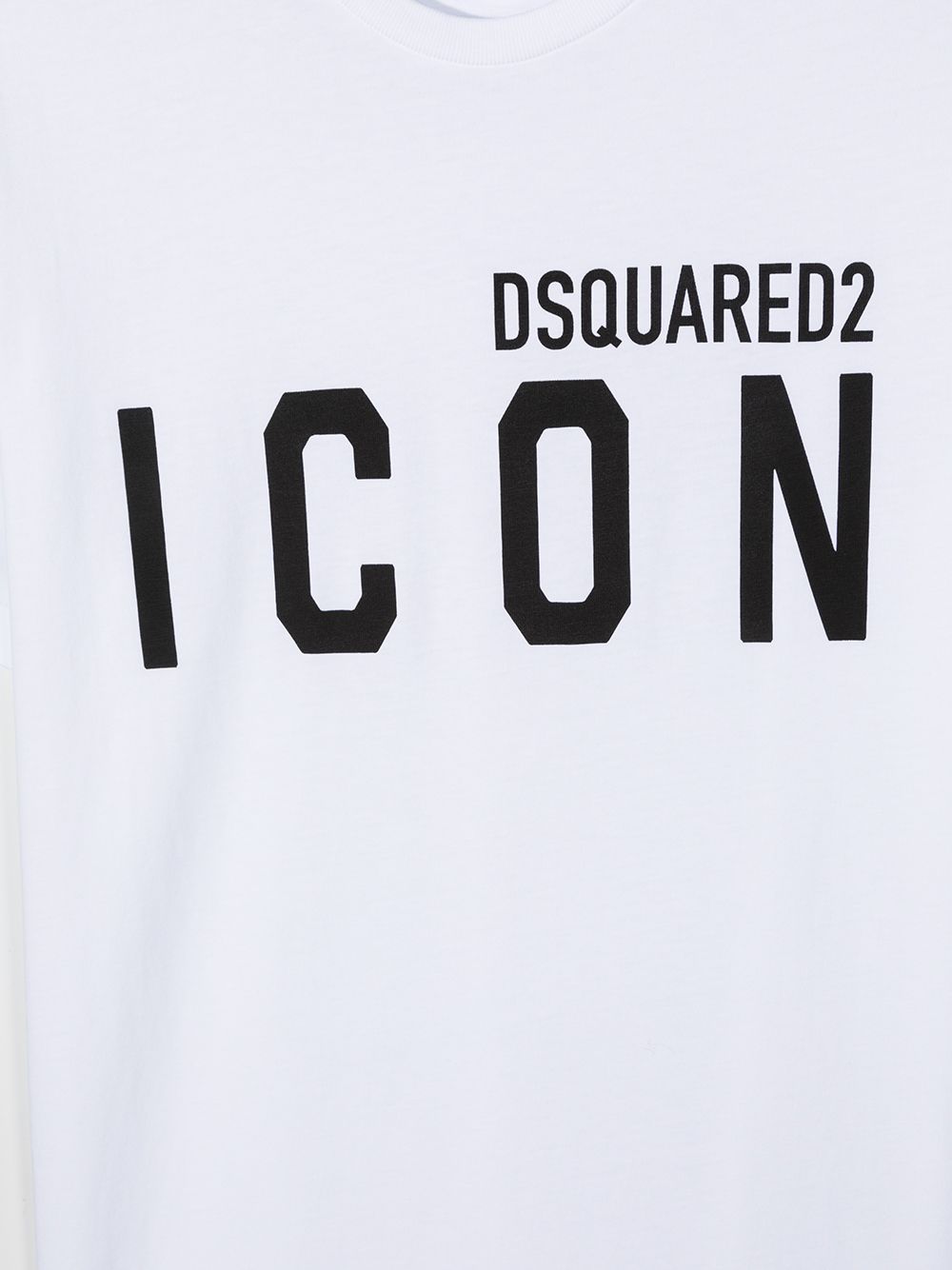 T-shirt bianca per bambino con logo ICON DQ048SD002F DQ100 Dsquared2 Kids 