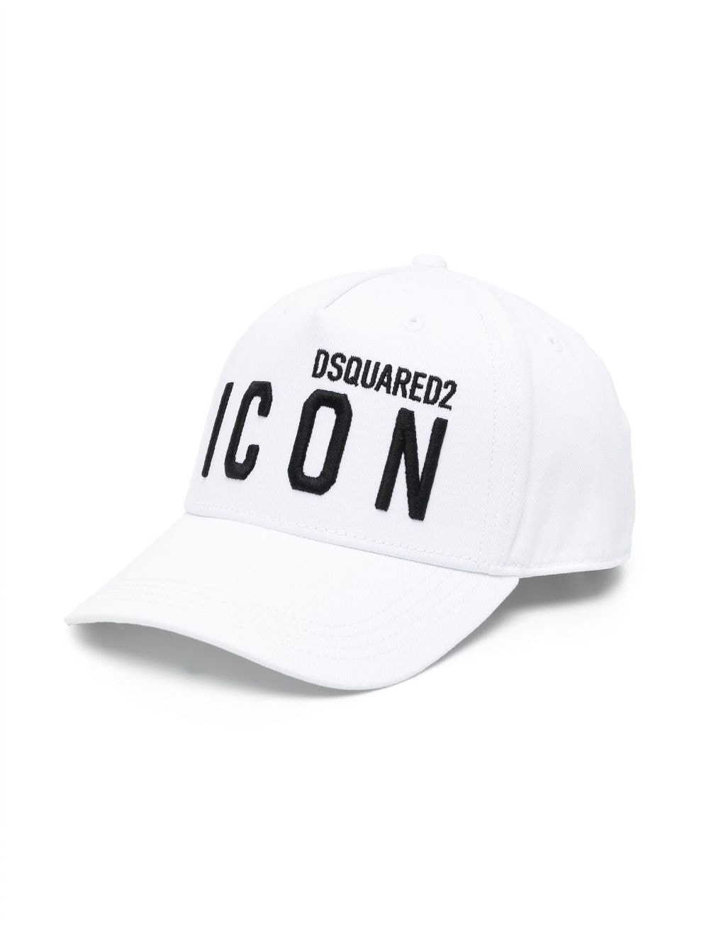 Cappellino bianco per bambini con logo ICON nero DQ04IBD00I8 DQ100 Dsquared2 Kids 