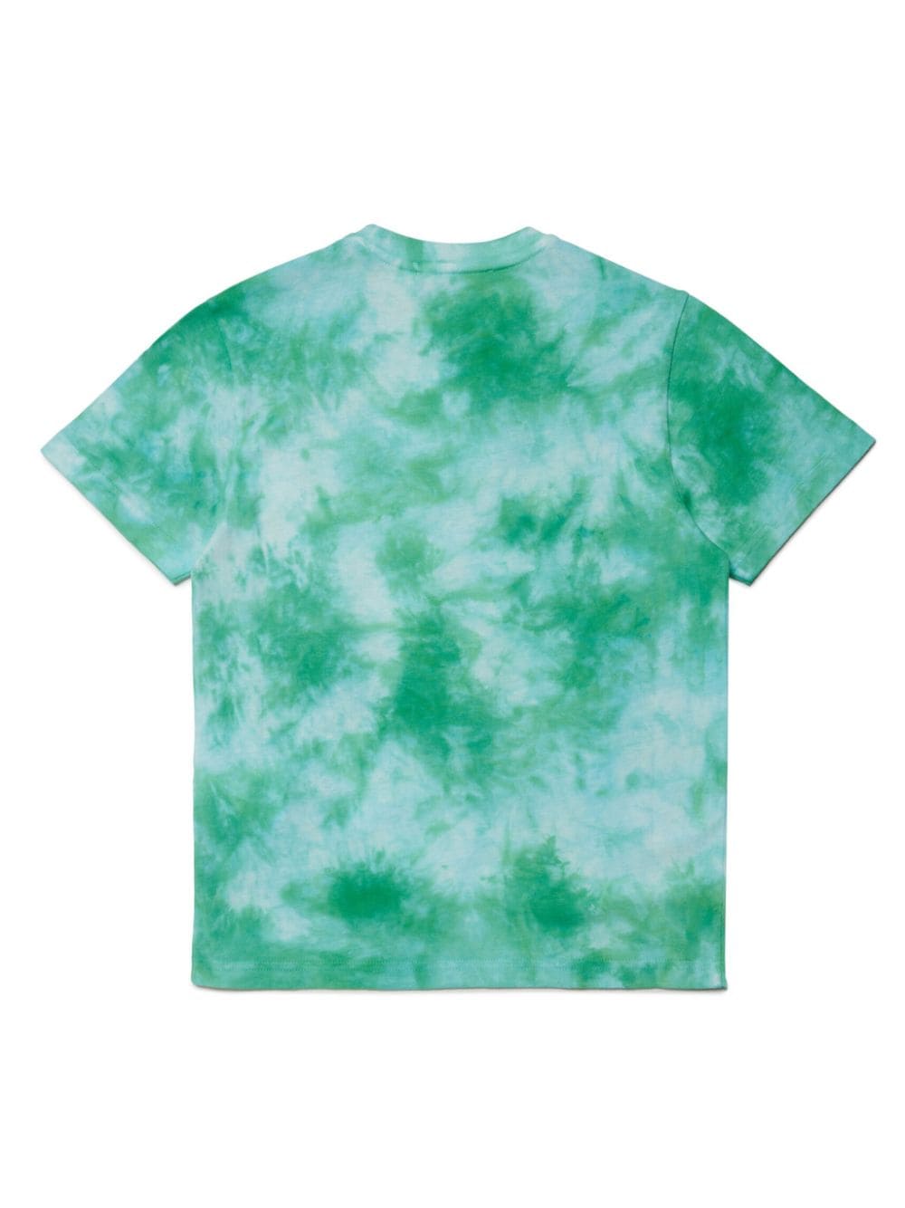 T-shirt verde per bambino con logo DQ2369D0A90 DQ504 Dsquared2 Kids 