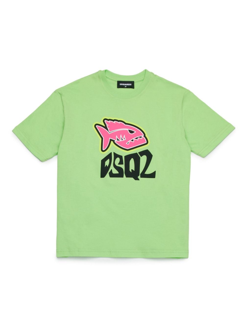 T-shirt verde mela per bambino con logo DQ2371D004G DQ511 Dsquared2 Kids 