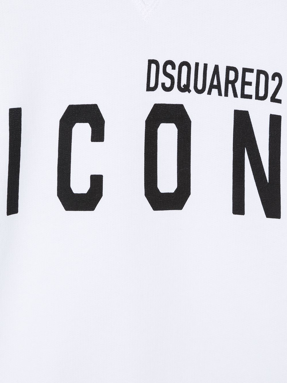White sweatshirt for boys with ICON logo