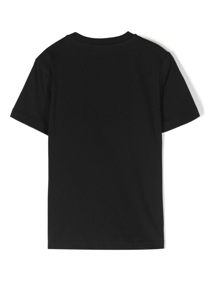 T-shirt nera per bambino con stampa