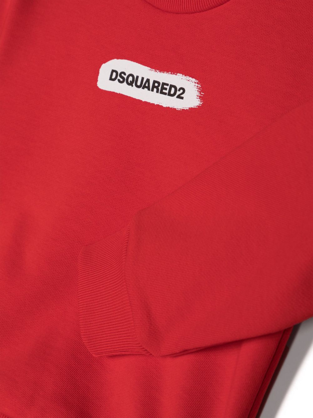 Red sweatshirt for newborns with logo