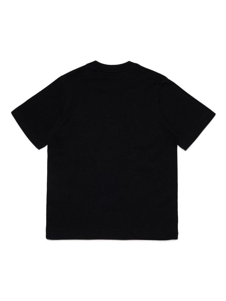 T-shirt nera per bambino con stampa