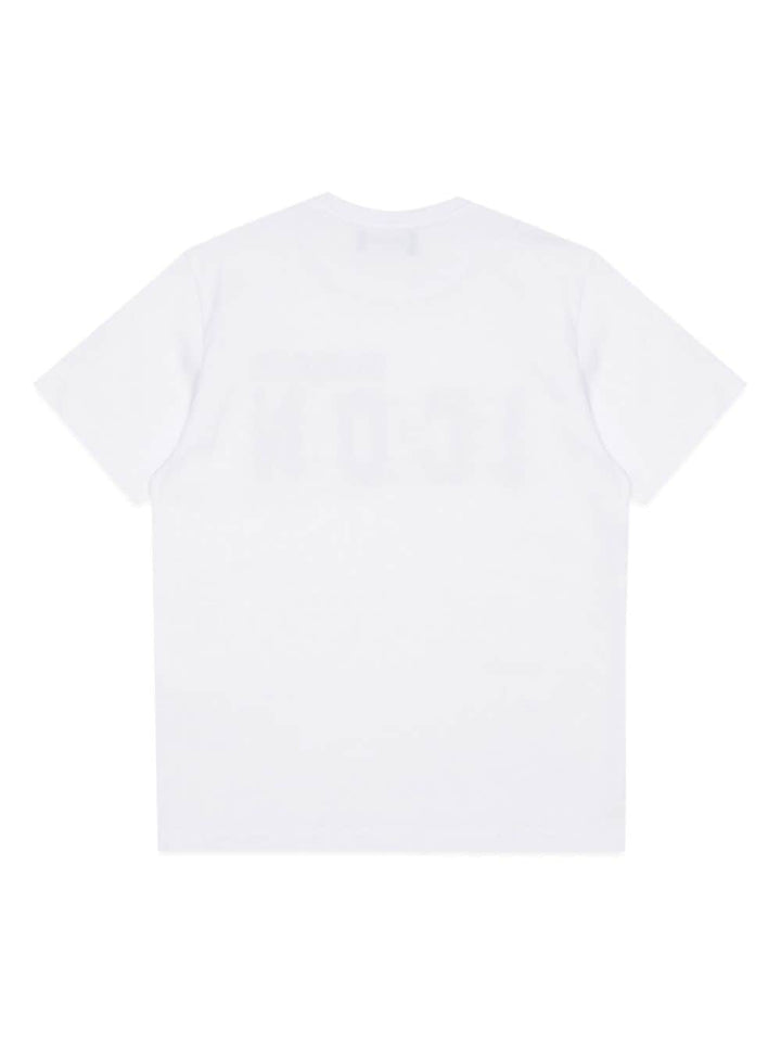 White t-shirt for boys with ICON logo