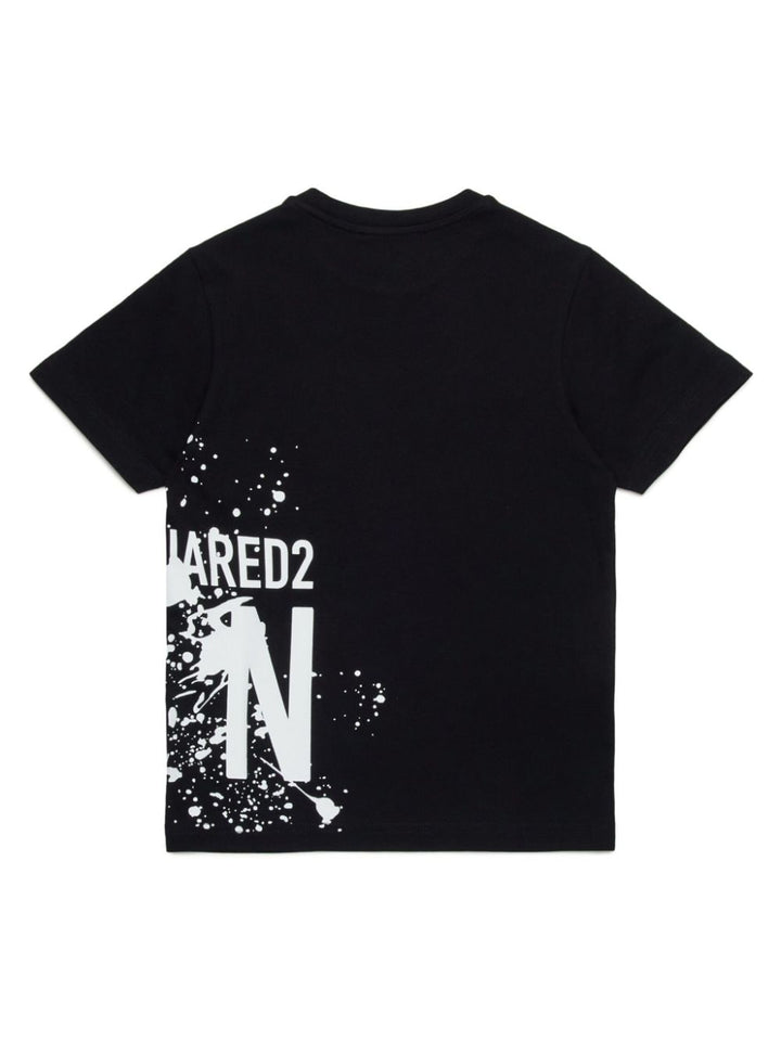 Black t-shirt for boys with ICON logo
