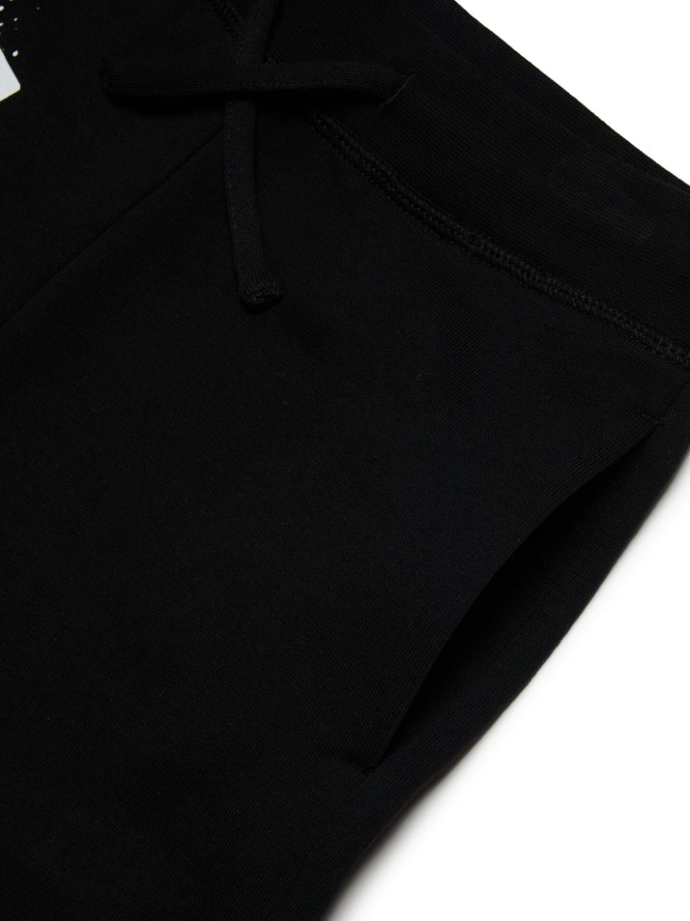 Black Bermuda shorts for boys with ICON logo
