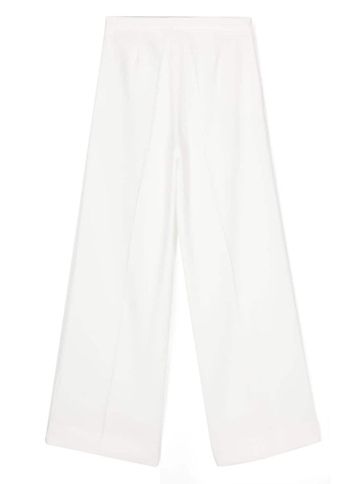 Pantalone bianco per bambina in crepe EFPA2180GA085 0000 Elisabetta Franchi Kids 