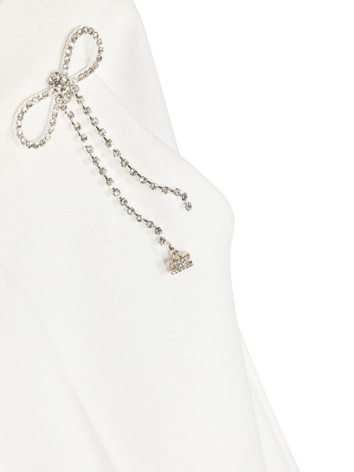 Pantalone bianco per bambina in crepe EFPA2180GA085 0000 Elisabetta Franchi Kids 