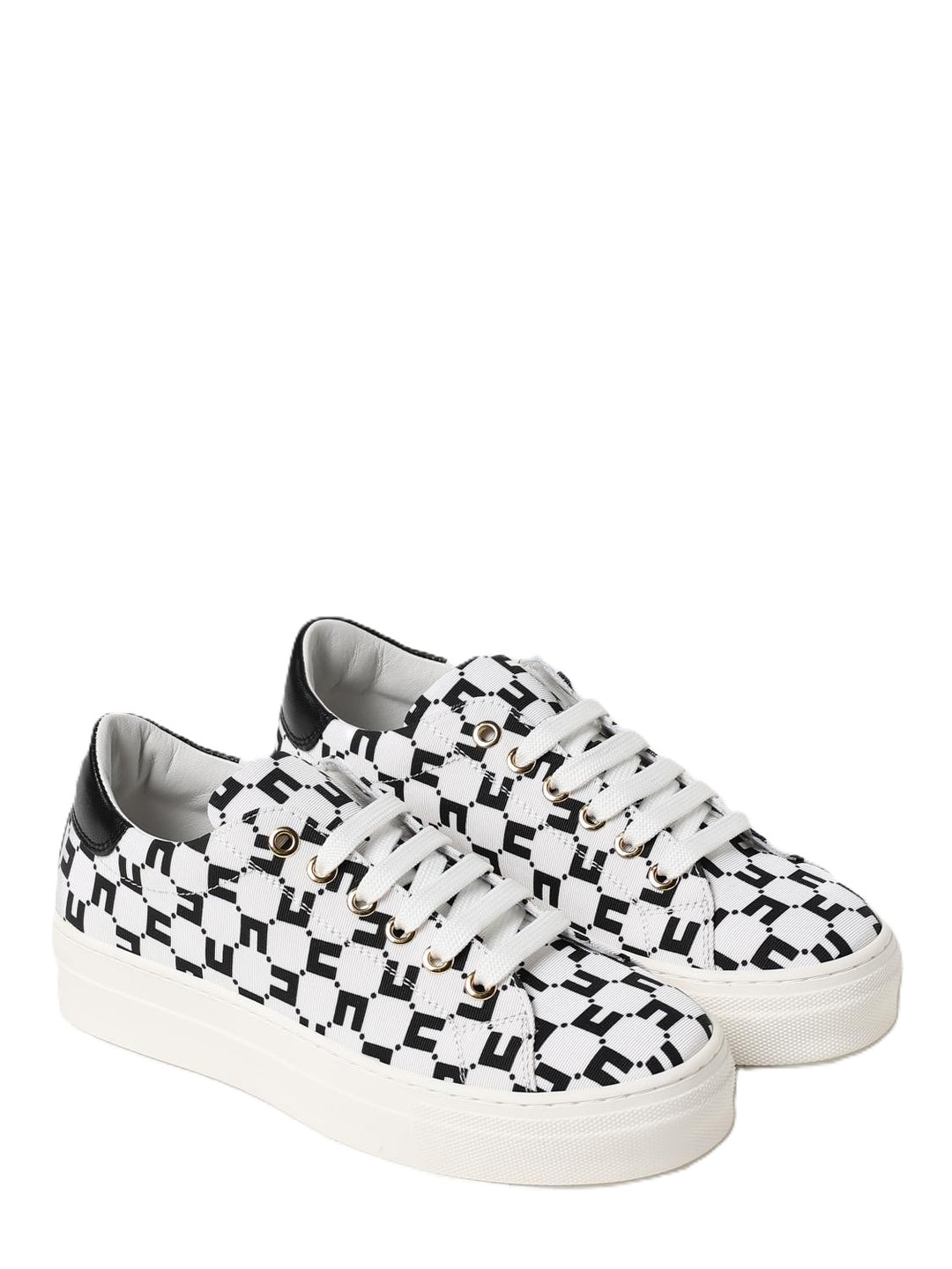 Sneakers avorio/nero per bambina F4A9E00361734 A257 Elisabetta Franchi Kids 