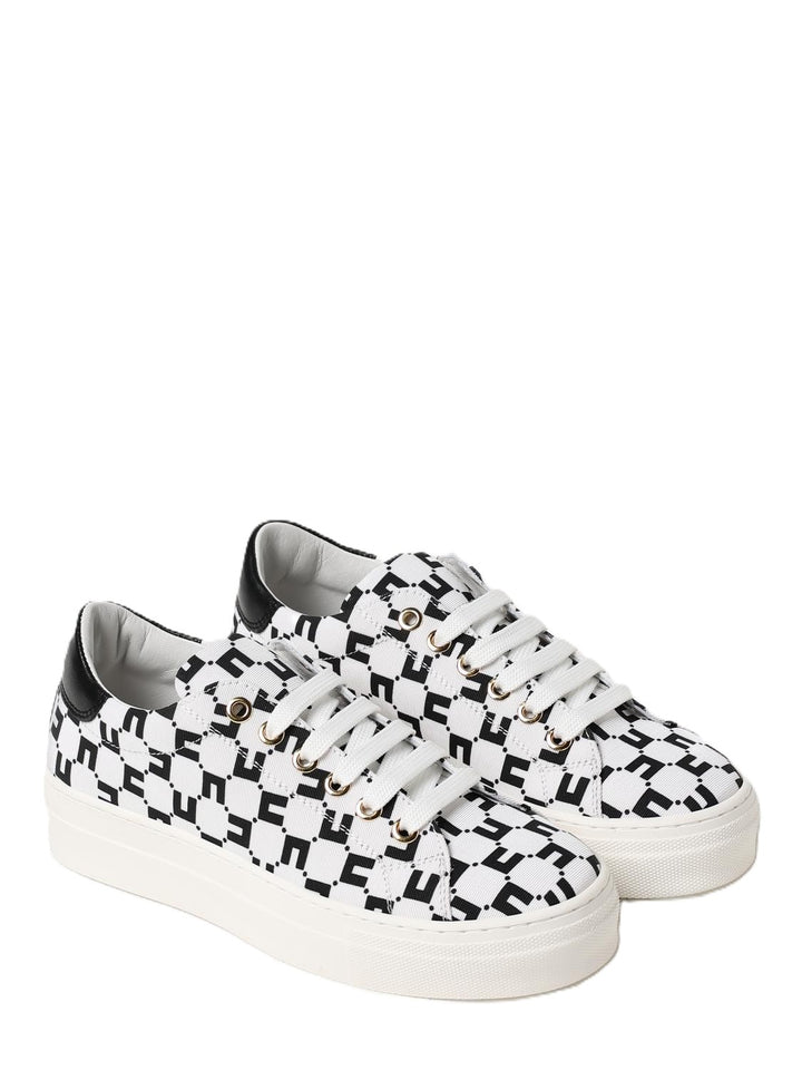 Sneakers avorio/nero per bambina F4A9E00361734 A257 Elisabetta Franchi Kids 