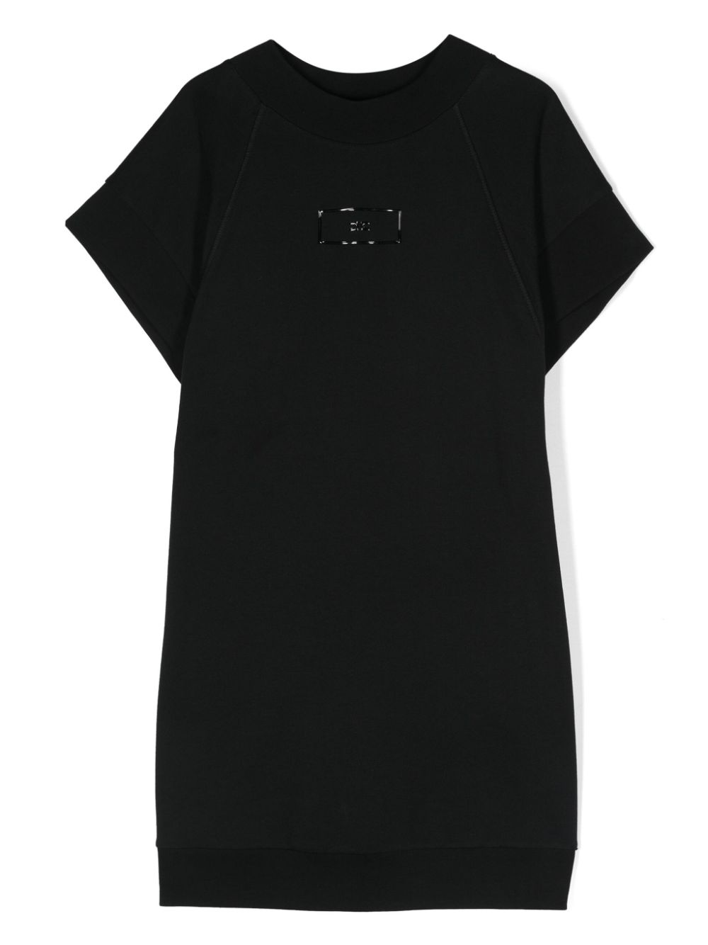 Black dress for girls with logo