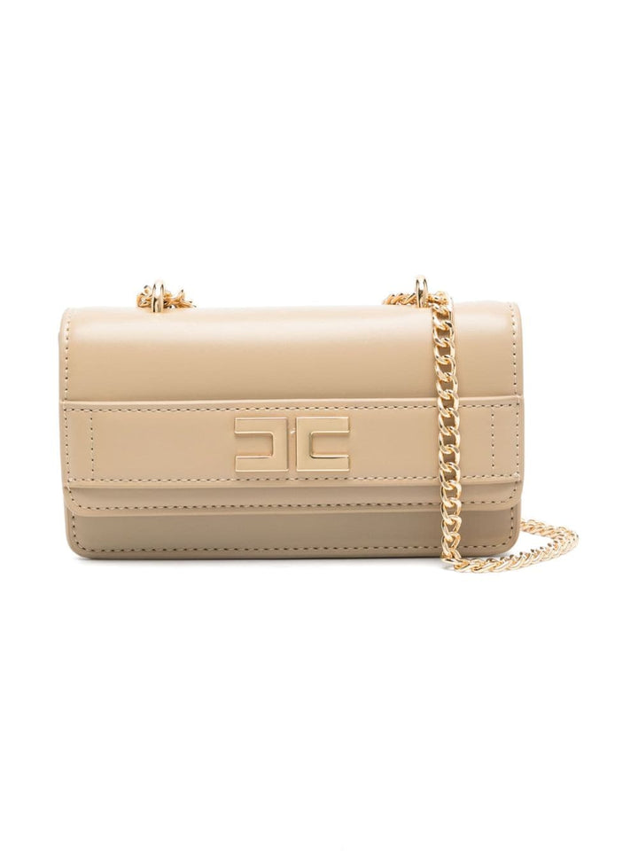 Beige bag for girls with logo